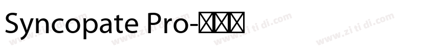 Syncopate Pro字体转换